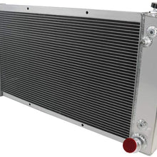 OzCoolingParts 4 Row Core Aluminum Radiator + 2 x 12" Fan w/Louver Shroud + Thermostat/Relay Wire Kit for 1967-1972 68 69 70 71 Chevy C10 C20 K10 K20 K30 Pickup Trucks and GMC More Models