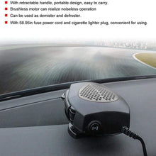 Dingln 24V Car Vehicle Portable Heating Fan Heater Defroster Demister Practical Accessory(Red Black)