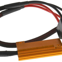 H7 50W 6Ohm LED Light Bulb Load Resistor Adapter Decoder Error Free Equalizer Warning Canceller Fix Flashing/Flickering/Blinking For Headlight Fog Light DRL Turn Single Light, Pack of 2