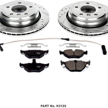 Power Stop K3125 Rear Brake Kit with Drilled/Slotted Brake Rotors and Z23 Evolution Ceramic Brake Pads