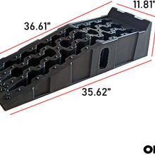OMAC Auto Accessories Car Ramp Heavy Duty Leveling Blocks | Black Chocks Car Tires Lifting Stabilization 2 Pcs. | Vehicle Ramp - Pair 11000lbs GVW Capacity