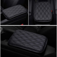 Leegi Car Armrest Cover,PU Leather Arm Raised Pad,Center Console Armrest Cushion Pad for Jeep,Toyota,Honda,Ford F150.Ram Car SUV Truck,Black