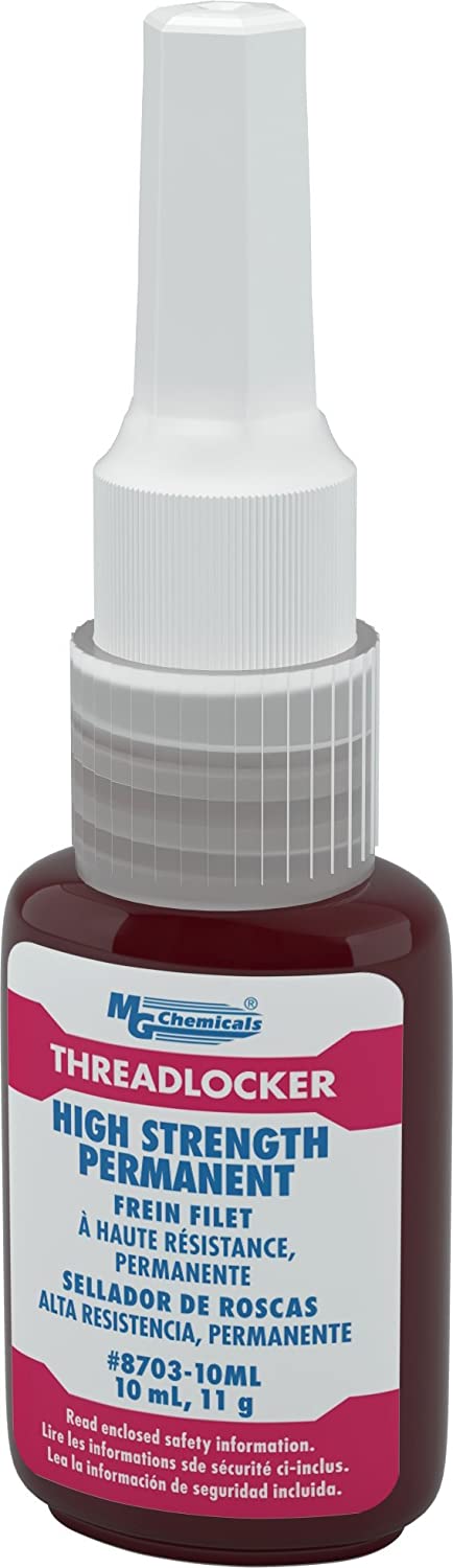 MG Chemicals High Strength Permanent Threadlocking Adhesive, 10 ml Bottle (10 mililiters)