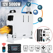 12V 5KW Diesel Air Heater | Diesel Parking Heater Muffler | Automotive Diesel Air Conditioning Heater with LCD Thermostat Monitor for RV, Snow Plow, Motorhome, Trailer, Trucks, Boats