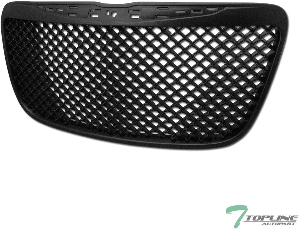 Topline_autopart Black Mesh Front Hood Bumper Grill Grille ABS for 11-14 Chrysler 300 / 300C
