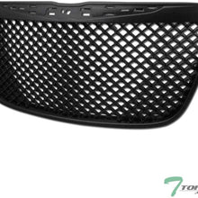 Topline_autopart Black Mesh Front Hood Bumper Grill Grille ABS for 11-14 Chrysler 300 / 300C