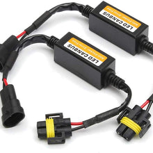 Luixxuer 2Pcs H11 Canbus Anti Flicker Capacitors Error Free Resistor Canceller Decoder Kit for LED Headlight