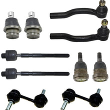 Detroit Axle - New Complete 10pc Front Suspension Kit for 2004-2015 Nissan Titan- All (4) Front Upper & Lower Ball Joints, All (4) Inner & Outer Tie Rods, 2 Front Sway Bar Links