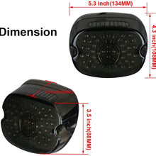 MOVOTOR Smoked Harley Davidson Taillights LED Brake Turn Signal Lights for Sportster FLST Electra Glides Road Glides 2002-2010 Dynas License Plate Light