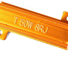 FOORDAY 50W 8ohm 7440 Led Load Resistors Connector Fix Turn Signal Bulb DRL Error Free Decoder LED Canbus Decoder (2 Pcs)