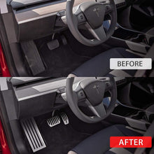 SUPAREE Model 3 Anti-Slip Foot Pedal Pads, Auto Aluminum Pedal Covers, Accelerator & Brake & Foot Rest Foot Pedal Pads+for Tesla Model 3 (A Set of 3)