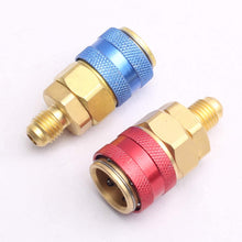 CENTAURUS R134A Low High Side Auto Car Quick Coupler Connector Brass Adapters Air Conditioning Refrigerant Adjustable AC Manifold Gauge (1 Pair)