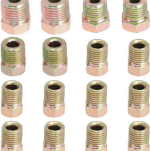 ECCPP Standard SAE Inverted Flare Brake Line Fittings Nuts Assortment 3/16" Kit Set
