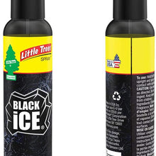 Little Trees Black Ice Car Air Freshener | Spray Provides a Long-Lasting Scent for Auto or Home | On-The-go Freshness, 6 Pack