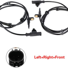 LSAILON 2PCS Left+Right+Front ABS Speed Sensor Replacement for 2007-2014 Nissan Tiida 2014 Nissan Versa Note 2007 2008 2009 2010 2011 2012 Nissan Versa