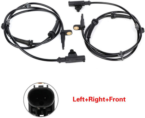 LSAILON 2PCS Left+Right+Front ABS Speed Sensor Replacement for 2007-2014 Nissan Tiida 2014 Nissan Versa Note 2007 2008 2009 2010 2011 2012 Nissan Versa