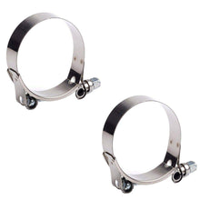 Upgr8 Stainless Steel T-Bolt Clamps Range 2.25" - 2.56" 57MM~65MM for 2" Silicone Coupler Hose (2 Pack)