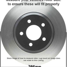 Detroit Axle - 295mm Front Brake Kit Rotors w/Ceramic Pads MEASURE YOUR ROTORS TO ENSURE FITMENT