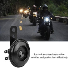 Qiilu Motorcycle Horn, Motorcycle Universal Waterproof Electric Horn Round Loud Speaker for Scooter Moped Dirt Bike