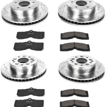 Power Stop K2597 Front & Rear Brake Kit with Drilled/Slotted Brake Rotors and Z23 Evolution Ceramic Brake Pads