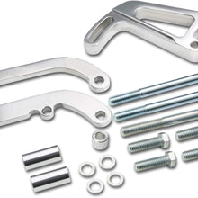 Polished Aluminum Power Steering Bracket Kit For LWP Chevy SBC Small Block 262-400