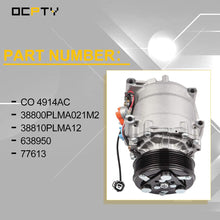 OCPTY AC Compressor CO 4914AC Compatible with Honda Civic 1.7L 2002-2005