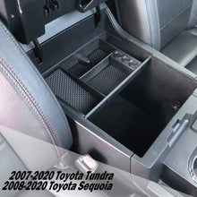 EDBETOS Center Console Organizer Tray for 2007-2019 2020 Toyota Tundra / 2008-2019 Sequoia Insert ABS Armrest Box Secondary Storage - Sequoia Tundra Accessories