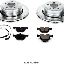 Power Stop K5491 Rear Brake Kit with Drilled/Slotted Brake Rotors and Z23 Evolution Ceramic Brake Pads