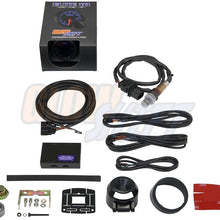 GlowShift Elite 10 Color Wideband Air/Fuel Ratio AFR Gauge Kit - Includes Oxygen Sensor, Data Logging Output & Weld-in Bung - Black Dial - Tinted Lens - Peak Recall - 2-1/16" 52mm