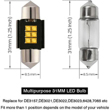 iBrightstar Newest 9-30V Extremely Bright DE3175 DE3021 Festoon Error Free 1.25" 31mm LED for Interior Map Dome Lights and License Plate Courtesy Lights, Warm White