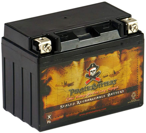 Replacement YTX9-BS Powersports Battery - Rechargeable - Maintenance Free - Absorbed Glass Matt - Pirate Battery