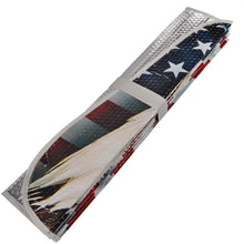 USA Patriotic American Eagle Flag Front Windshield Sun Shade - Accordion Folding Auto Sunshade for Car Truck SUV - Blocks UV Rays Sun Visor Protector - Keeps Your Vehicle Cool - 58 x 28 Inch