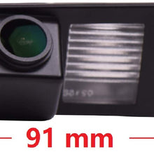 HD 1280x720p Reversing Camera Integrated in Number Plate Light License Rear View Backup Camera Waterproof Night Vision for Hyundai Santa Fe IX25 2014 2015 Azera Carens Creta