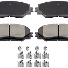 Ceramic Brake Pads Kits,4 Front Brake Pads LSAILON fit for 2010-2012 for Lexus HS250h,2009-2010 for Pontiac Vibe,for Scion xB xD,for Toyota Corolla Matrix Prius V RAV4,hardware
