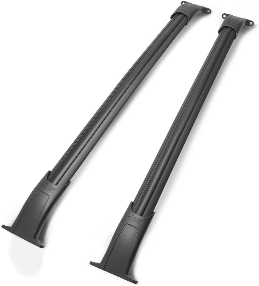 DNA MOTORING PT-ZTL-8025 Aluminum Roof Rail Cross Bar [for 15-18 Escalade/Tahoe/Yukon],Black