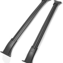 DNA MOTORING PT-ZTL-8025 Aluminum Roof Rail Cross Bar [for 15-18 Escalade/Tahoe/Yukon],Black