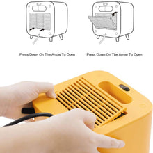 Zyyqt Desktop Heater， PTC Ceramic Heater Heater, Two Temperature Control, Timed Heater, Suitable for Home Bedroom Desk (Color : Orange)