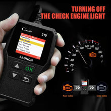 LAUNCH OBD2 Scanner CR319 Scan Tool Universal Automotive Engine Fault Code Reader Checks O2 Sensor and EVAP Systems, Supports Mode6