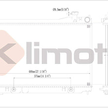 Klimoto Radiator | fits Infiniti G35 2003-2005 3.5L V6 | Replaces IN3010114 21460AQ800 432644 CSF2768 CSF-2768 CU2455 9896 7169 21460-AQ800