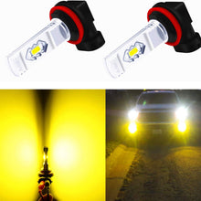 Alla Lighting 3800lm Xtreme Super Bright H11 H8 LED Fog Lights Bulbs 3000K Amber Yellow ETI 56-SMD 12V DRL for Replacing Halogen 55W 35W Fog Lamps H16