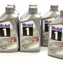 Mobil 1 40002 5W-50 Synthetic Engine Oil - 1 Quart (Pack of 6)