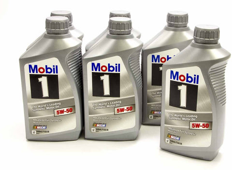 Mobil 1 40002 5W-50 Synthetic Engine Oil - 1 Quart (Pack of 6)