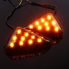 Yolu 2PCS Motorcycle Amber LED Signal Lights Indicator Lights 18-Leds, 12V Triangle Flush Mount Blinkers Indicator Lights, Universal Clear Strobe Marker lights