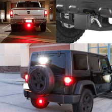OPP ULITE Hitch Lights 15 LEDs Black Lens 2ND Trailer LED Brake Tail Light Cover with Strobe Mode Fit 2" Receiver Truck SUV Pickup (Trailer Lights LY039-2)