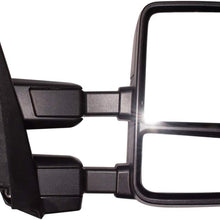 AERDM New towing mirror Black Housing with Temperature sensor fit Ford Super Duty F-250 F-350 F-450 F-550 2017 2018 2019 w/Blind Spot with Turn Signal,Clearance and Auxiliary Lamp