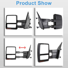 ECCPP Towing Mirrors for 2007-2014 for Ford F150 Truck Power Heated Turn Signal Puddle Light Pickup Mirrors