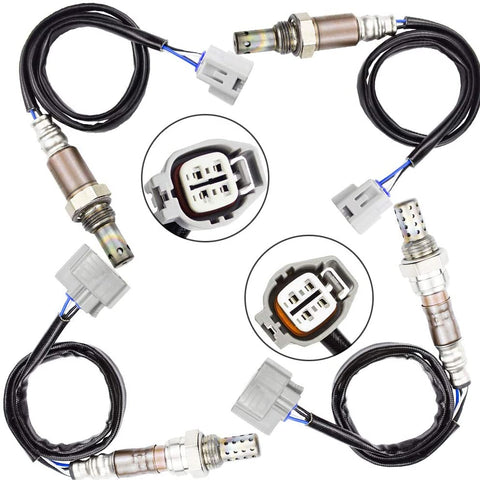 4x Oxygen sensor for 2002 2003 2004 2005 2006 2007 2008 Jaguar X-TYPE 2.5L 3.0L Up +Downstream