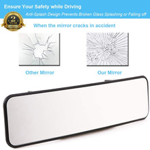 Kitbest Rear View Mirror, Convex Rearview Mirror Interior Clip on Wide Angle Rear View Mirror to Reduce Blind Spot Effectively