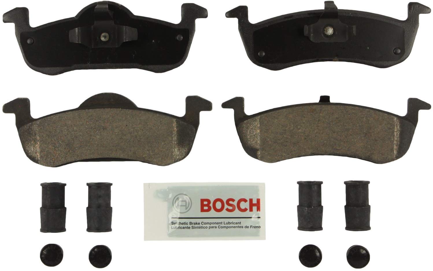 Bosch BE1279H Blue Disc Brake Pad Set with Hardware for Select Ford Expedition and Lincoln MKT/Naviagator SUVs - REAR