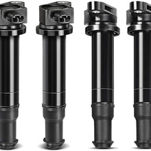 A-Premium Ignition Coils Pack Replacement for Hyundai Accent Kia Rio Rio5 2006-2011 1.6L Compatible UF499 27301-26640 C1543 (4-PC Set) (Pack of 4)